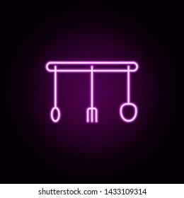 kitchen appliances neon icon. Elements of home things set. Simple icon for websites, web design, mobile app, info graphics