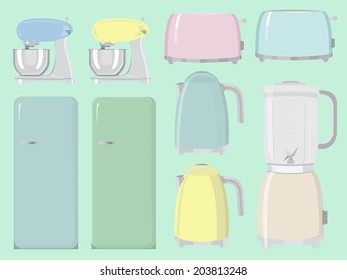  kitchen appliances pastel ,kitchenware pastel