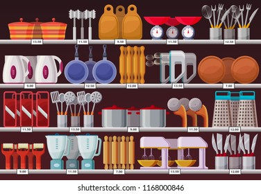 Kitchen appliances or kitchen utensil at shop