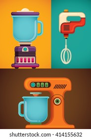 Kitchen appliances. Vector illustration.