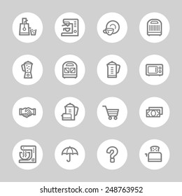 Dispositivos de cocina Iconos Web