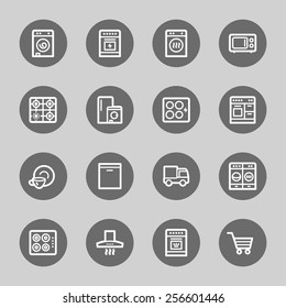 Dispositivos de cocina Iconos Web