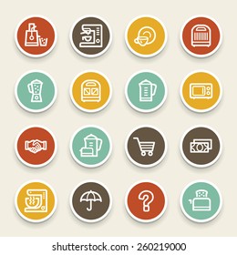 Dispositivos de cocina Iconos Web