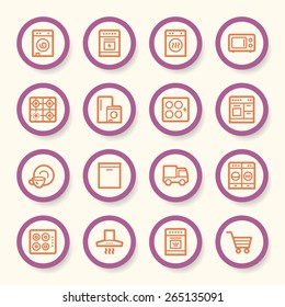 Dispositivos de cocina Iconos Web