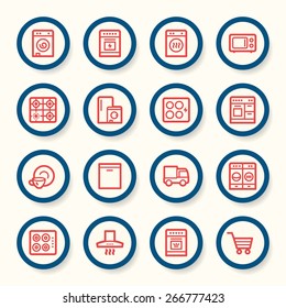 Dispositivos de cocina Iconos Web