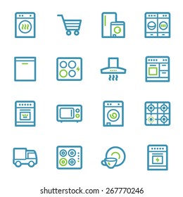 Dispositivos de cocina Iconos Web