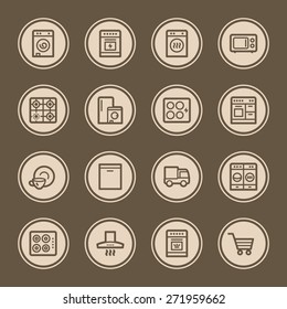 Dispositivos de cocina Iconos Web