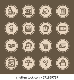 Dispositivos de cocina Iconos Web