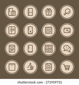 Dispositivos de cocina Iconos Web