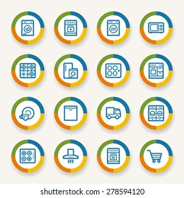 Dispositivos de cocina Iconos Web