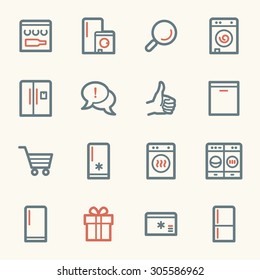 Dispositivos de cocina Iconos Web
