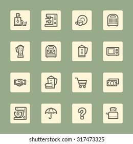 Dispositivos de cocina Iconos Web