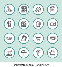 Dispositivos de cocina Iconos Web