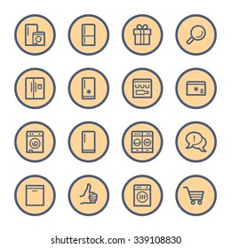 Dispositivos de cocina Iconos Web