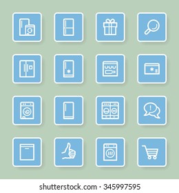 Dispositivos de cocina Iconos Web