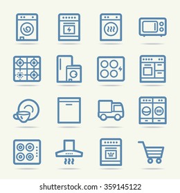 Dispositivos de cocina Iconos Web