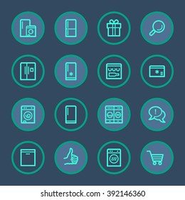 Dispositivos de cocina Iconos Web