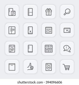 Dispositivos de cocina Iconos Web