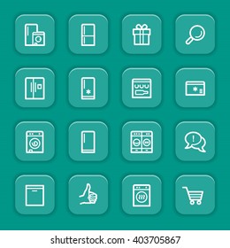 Dispositivos de cocina Iconos Web