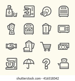 Dispositivos de cocina Iconos Web