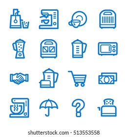 Dispositivos de cocina Iconos Web