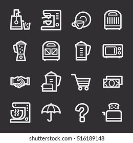 Dispositivos de cocina Iconos Web