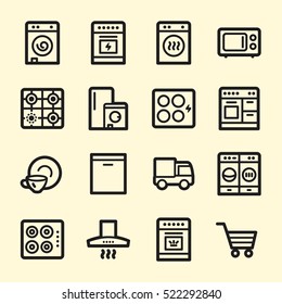 Kitchen Appliances Web-Symbole