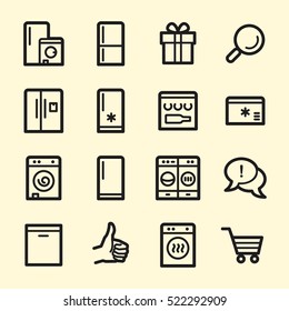 Dispositivos de cocina Iconos Web