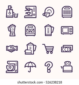 Kitchen Appliances Web Icons