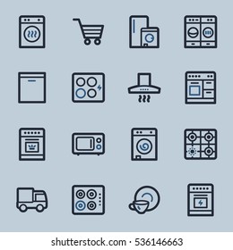 Dispositivos de cocina Iconos Web