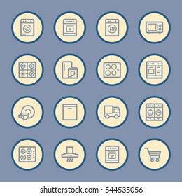 Dispositivos de cocina Iconos Web