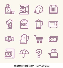 Kitchen Appliances Web Icons