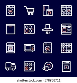 Dispositivos de cocina Iconos Web