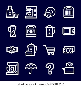 Dispositivos de cocina Iconos Web
