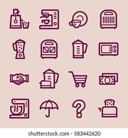 Kitchen Appliances Web Icons