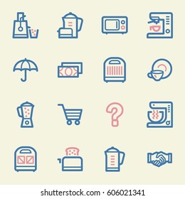Dispositivos de cocina Iconos Web