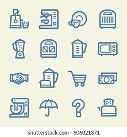 Dispositivos de cocina Iconos Web