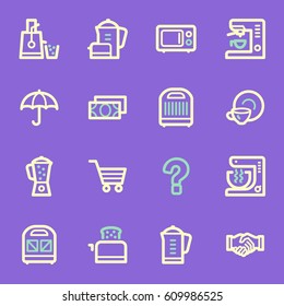 Ícones da Web de aparelhos de cozinha
