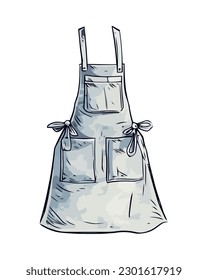 kitchen apron accessory icon isolated