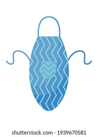 Cuadrador de cocina de colores vivos con bolsillo y diseño. Ropa protectora colorida con fondo de patrón aislado sobre fondo blanco. Uniforme de cocina para ama de casa o chef