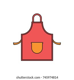 Kitchen apron cartoon icon. Vector illustration of Kitchen apron isolated on white background