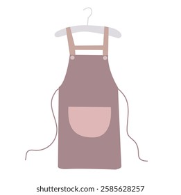 Kitchen apron. Clothing for kitchen cooking cartoon drawing.