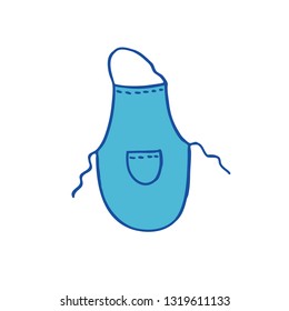 kitchen apron doodle icon