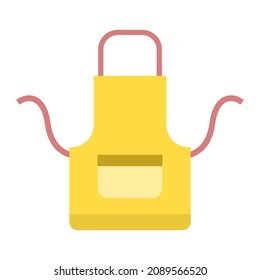 kitchen apron flat clipart vector illustration