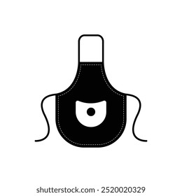 Kitchen apron flat vector icon design. Kitchen apron symbol design and clip art