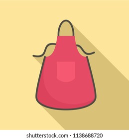 Kitchen apron icon. Flat illustration of kitchen apron vector icon for web design