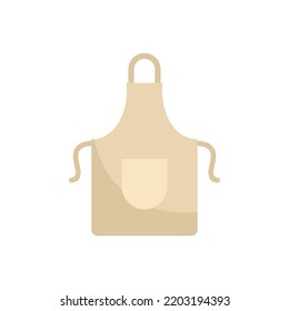 Kitchen apron icon. Flat illustration of kitchen apron vector icon isolated on white background