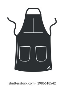 kitchen apron icon on background