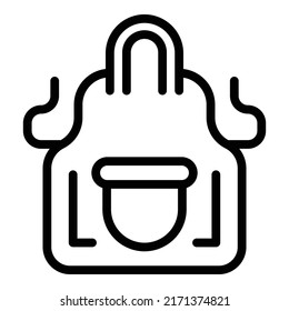 Vector de contorno del icono del delantal de cocina. Cocinar. Restaurante residencial