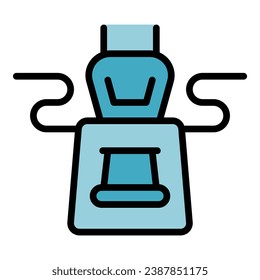 Kitchen apron icon outline vector. Cook chef. Pocket uniform color flat